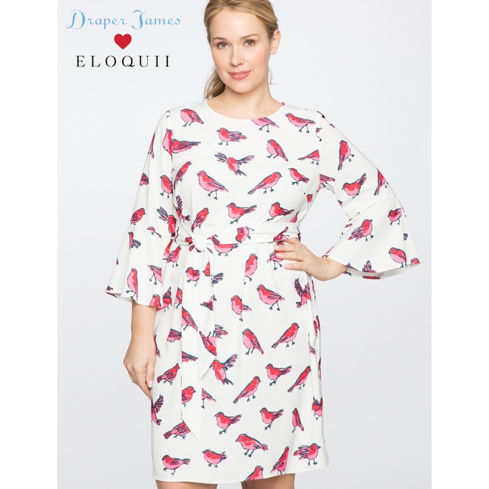 NWOT Draper James x Eloquii Flare Sleeve Dress